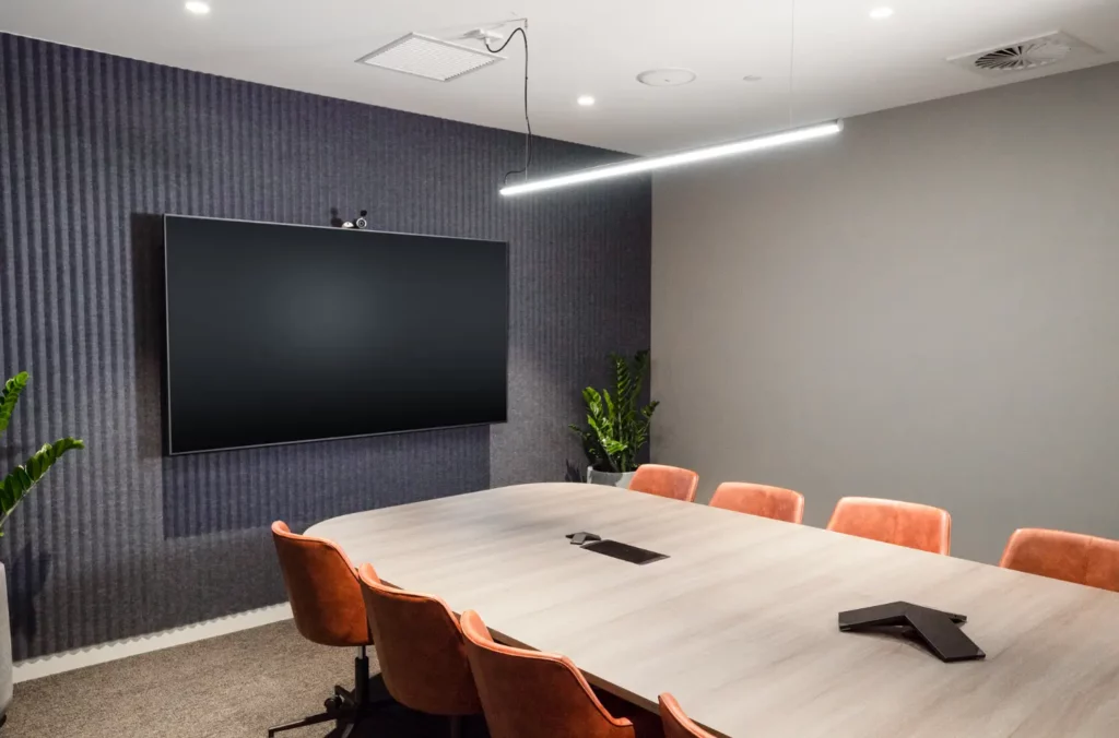 Waterman Richmond Board Room With Accoustic Panneling And In Built Video Conferencing