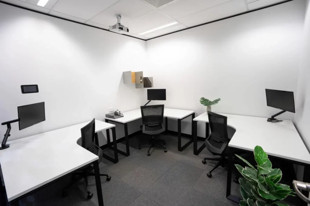 Hire a 3 Person Private Day Office for Hybrid Teams with HDMI Monitors Included at Waterman Narre Warren Coworking Space in Narre Warren, VIC
