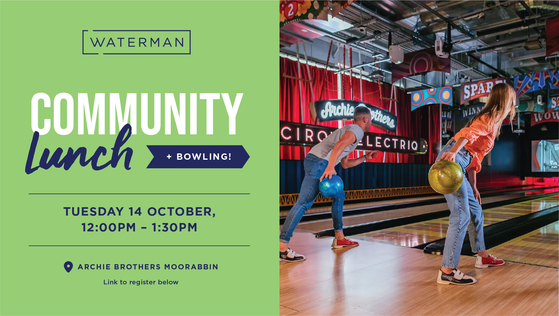 Waterman Morabbin Open Week -- Community Lunch + Bowling! 