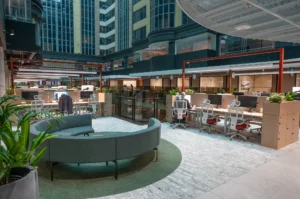 Waterman Collins Street Coworking Centre in Melbourne CBD Dedicated Desks and Hot desking Area with HDMI Screens