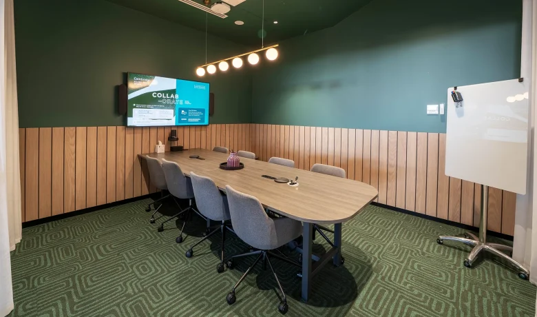 Cambridge 8 Person Boardroom for Hire in Box Hill at Waterman Workspaces