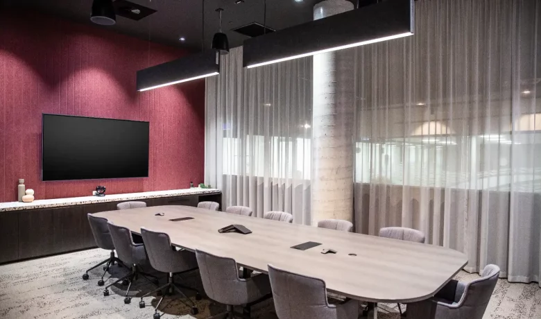 The 'Hoddles Boardroom' A Classy 13 Person, Fully-Equipped Boardroom For Hire At Waterman Eastland Coworking Centre In Ringwood, Vic