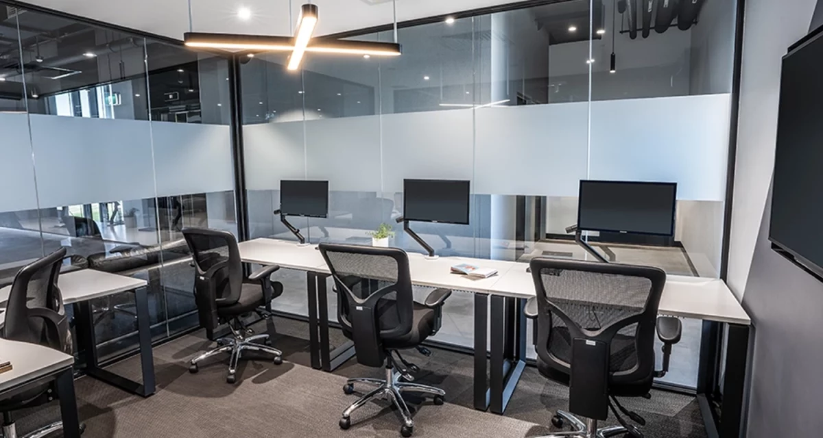 Hire A 4 Person Private Day Office For Hybrid Teams With Hdmi Monitors Included At Waterman Waterman Caribbean Park Coworking Space In Scoresby, Vic