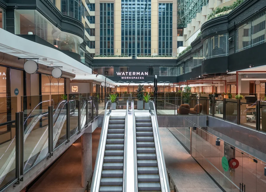 Waterman Collins Street Coworking Centre In Melbourne Cbd Escalator Entrance